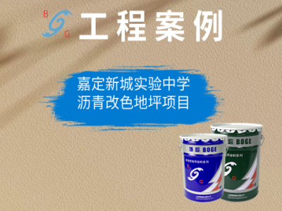 上海嘉定新城实验中学沥青改色地坪项目